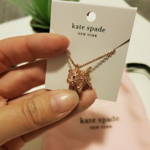 Cutest pink piglet pendant Kate Spade